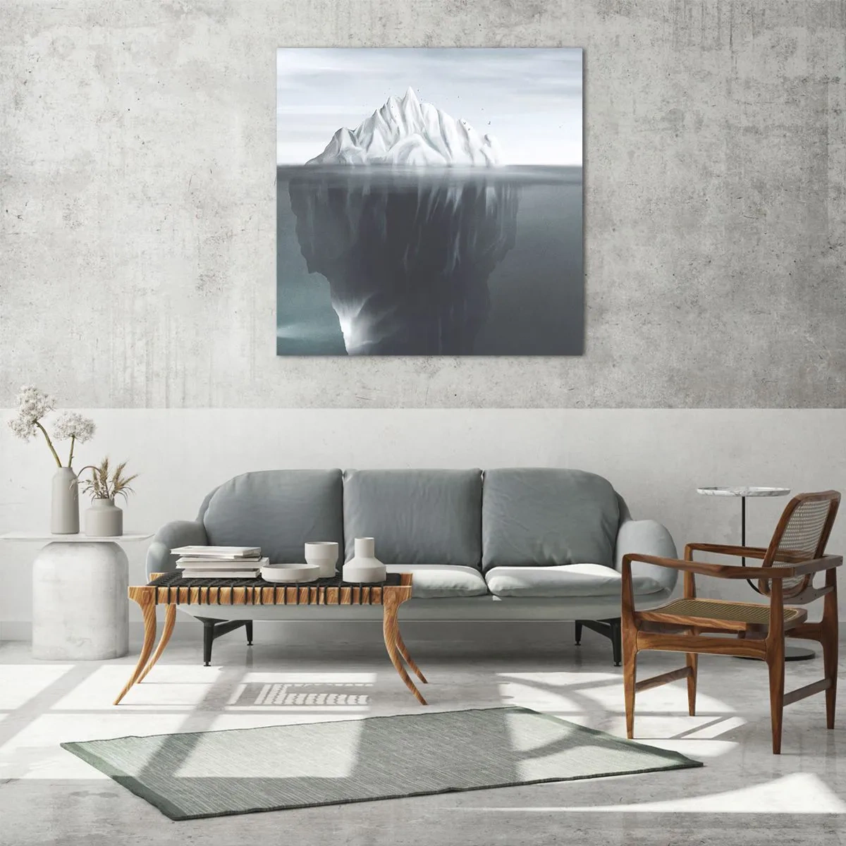 Impression sur verre - Image sur verre - Mystère sous-marin - 70x70 cm