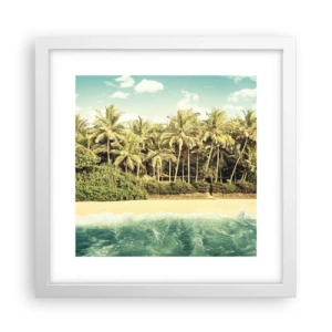 Affiche dans un cadre blanc - Poster - Peut-être ici? - 30x30 cm