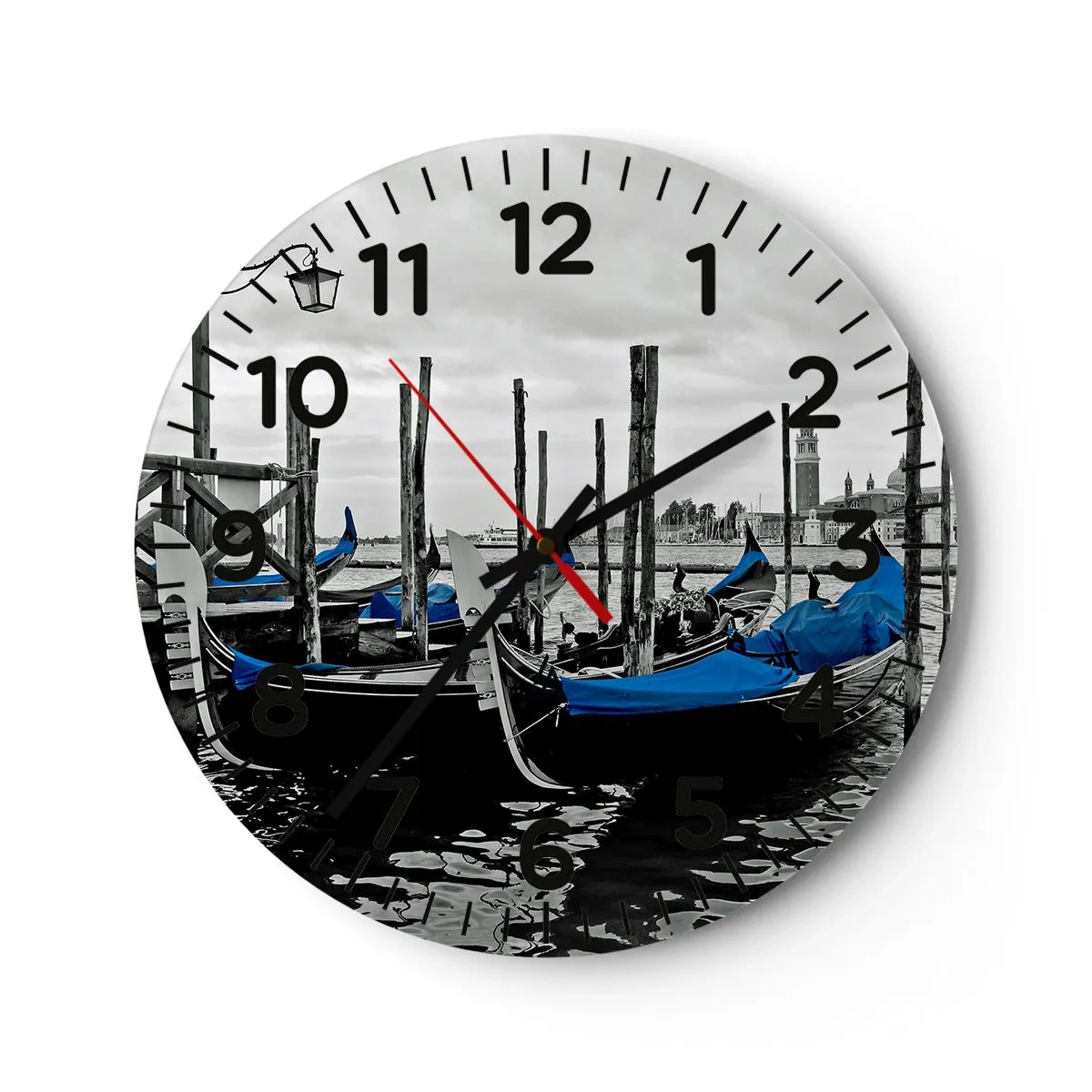 Horloge murale - Pendule murale - Venise pensive - 40x40 cm