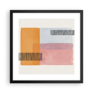 Affiche dans un cadre noir - Poster - D'un coin à l'autre - 40x40 cm
