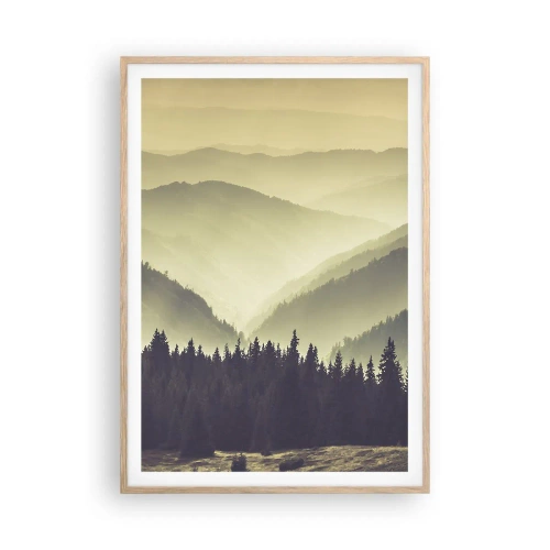Affiche dans un chêne clair - Poster - Derrière les sept montagnes… - 70x100 cm