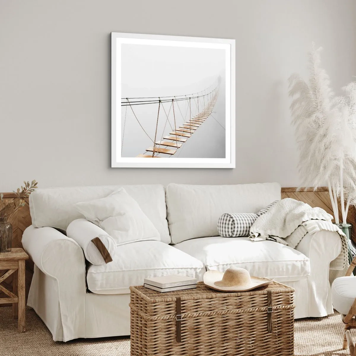 Affiche dans un cadre blanc - Poster - Où cela va-t-il te mener? - 30x30 cm