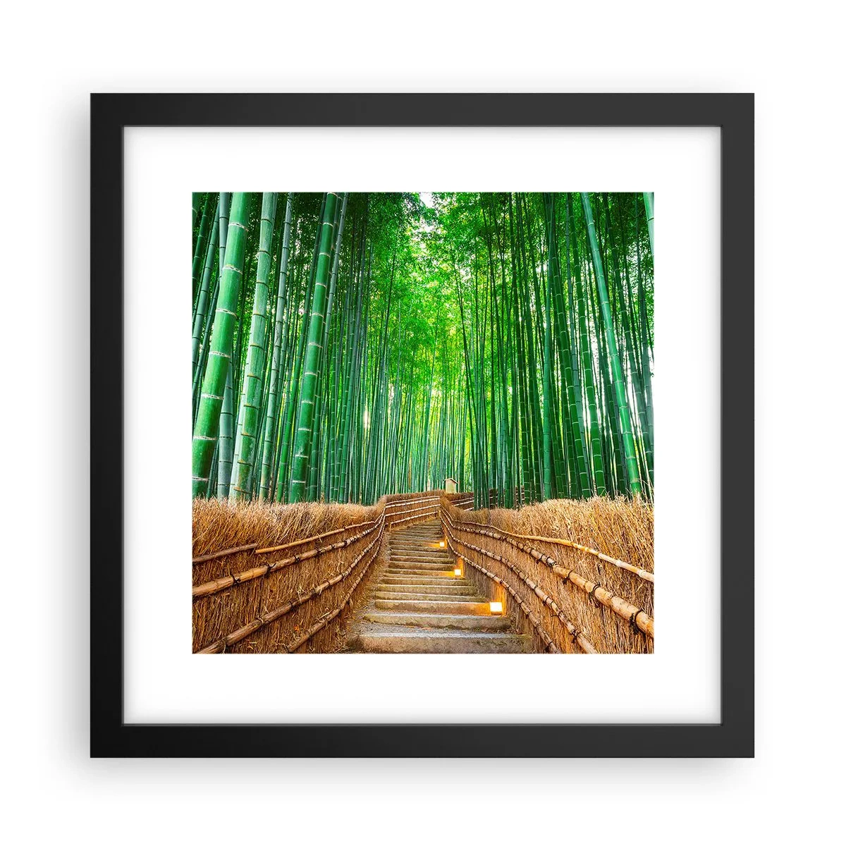 Affiche dans un cadre noir - Poster - L'essence de la nature asiatique - 30x30 cm