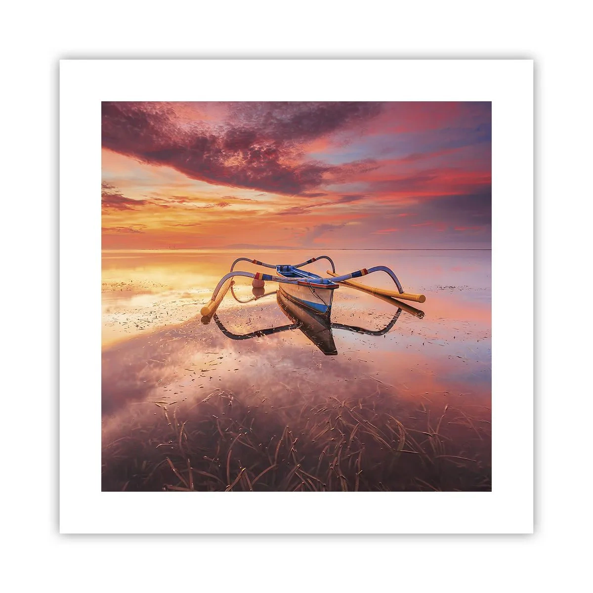 Affiche - Poster - Le calme d'une soirée tropicale - 40x40 cm