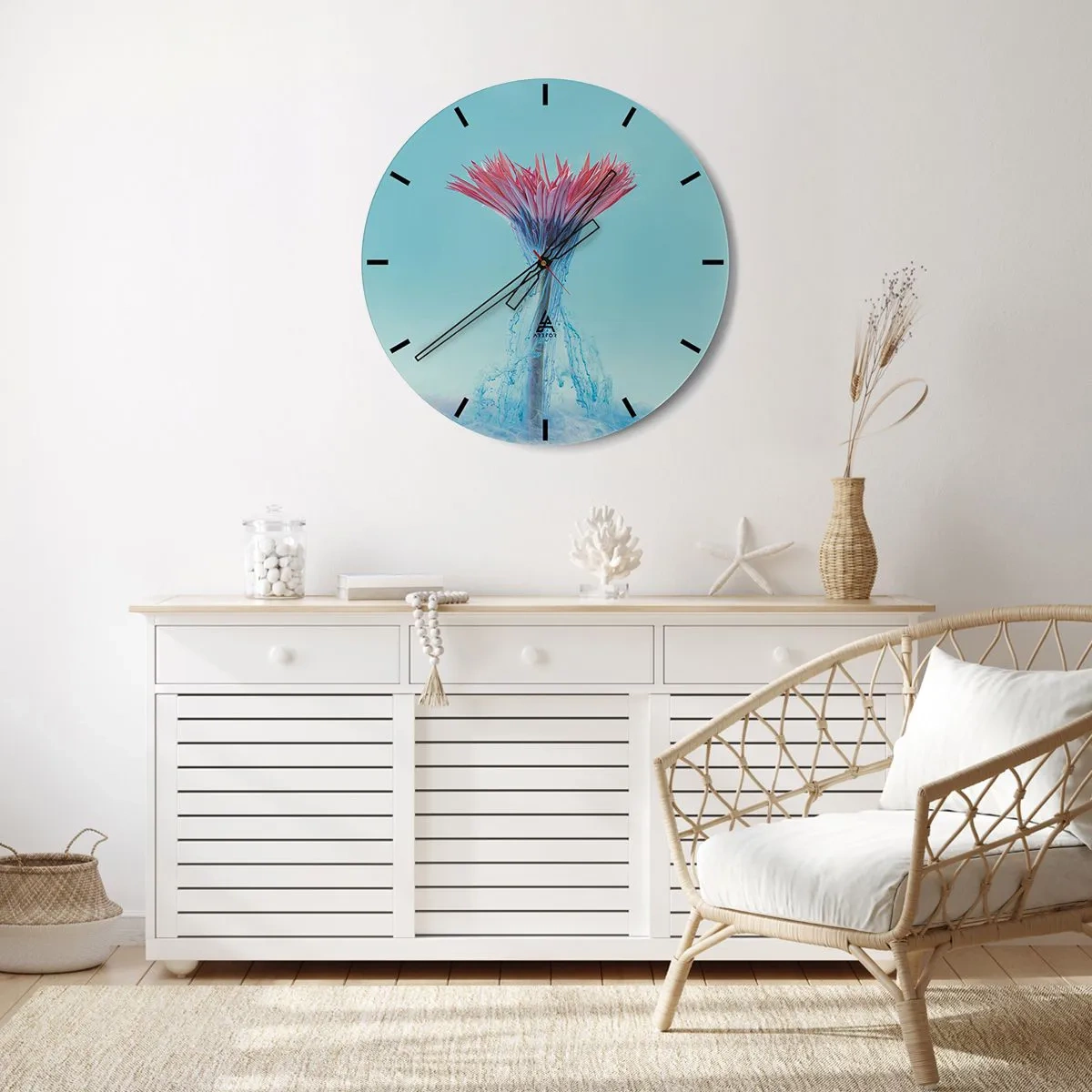 Horloge murale - Pendule murale - Dans une étreinte vivifiante - 40x40 cm