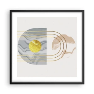 Affiche dans un cadre noir - Poster - Clareté et brillance - 50x50 cm