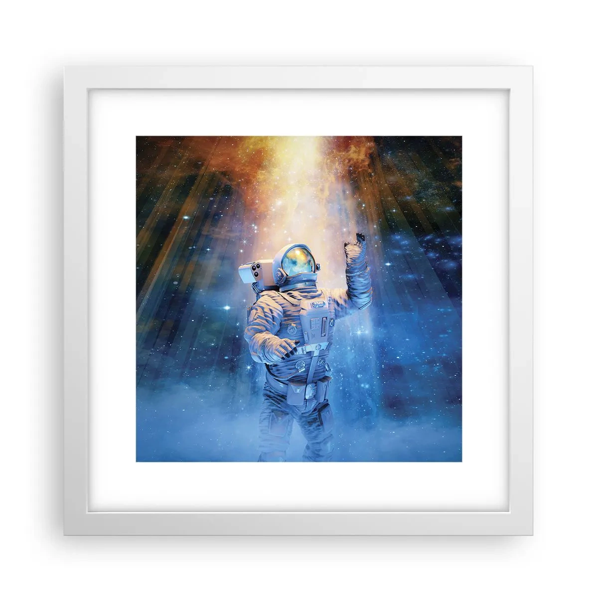 Affiche dans un cadre blanc - Poster - Enfin arrivé - 30x30 cm