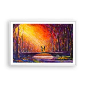 Affiche dans un cadre blanc - Poster - Le ciel les aime aussi - 91x61 cm