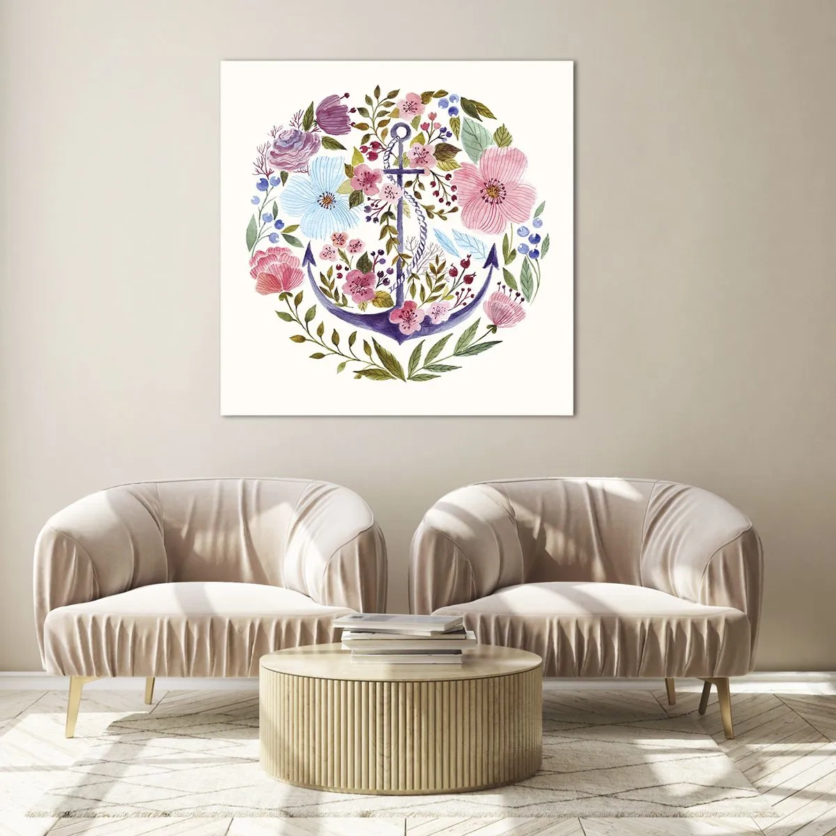 Impression sur verre - Image sur verre - Le beau rêve du marin - 70x70 cm