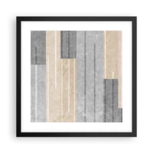 Affiche dans un cadre noir - Poster - Composition : se tenir droit - 40x40 cm