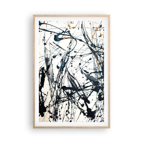 Affiche dans un chêne clair - Poster - Abstraction expressionniste - 61x91 cm