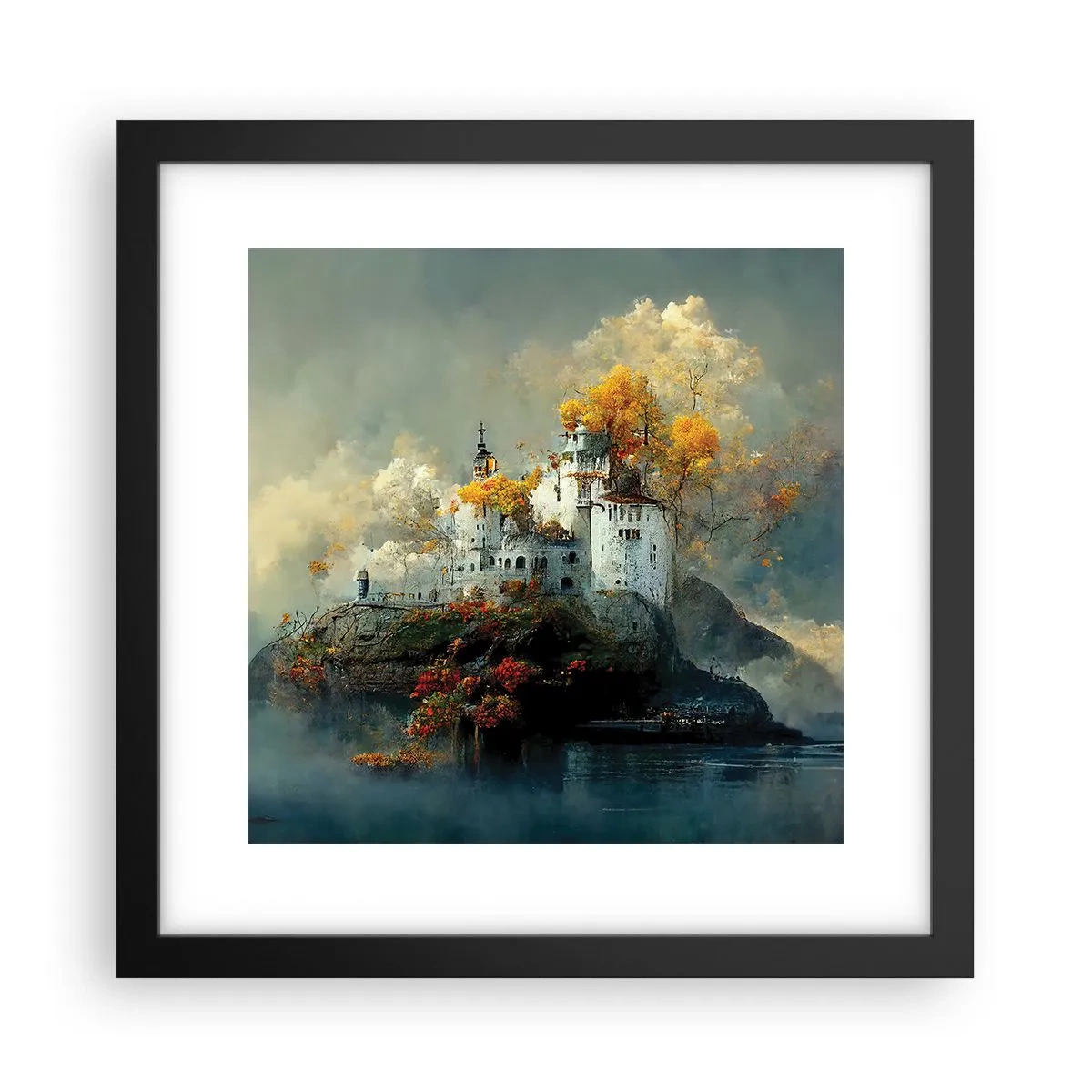 Affiche dans un cadre noir - Poster - Le début d'une histoire romantique - 30x30 cm