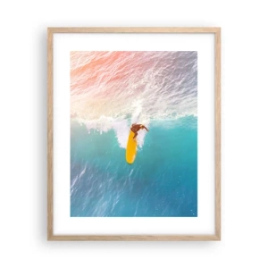 Affiche dans un chêne clair - Poster - Le cavalier de l'océan - 40x50 cm