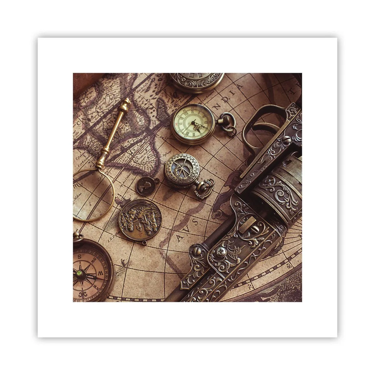 Affiche - Poster - L'aventure appelle - 30x30 cm