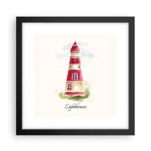 Affiche dans un cadre noir - Poster - Il y a toujours beau temps autour - 30x30 cm