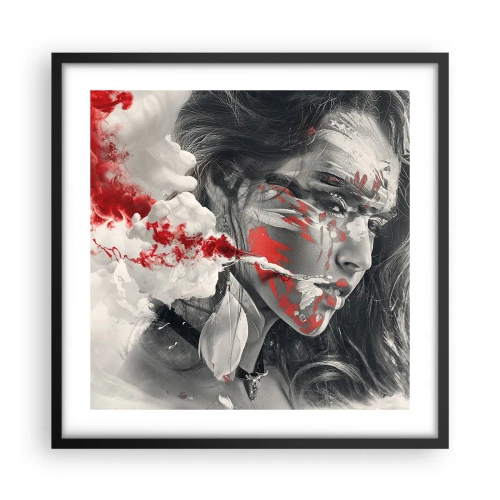 Affiche dans un cadre noir - Poster - Dans les fumées de l'absurde - 50x50 cm