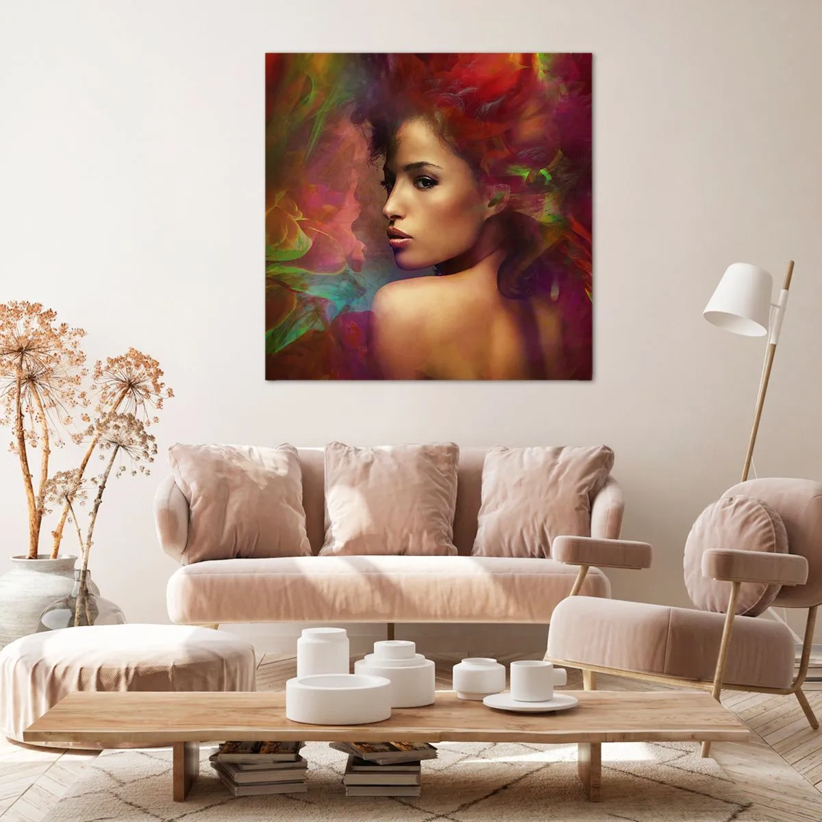 Impression sur toile - Image sur toile - Plus beau qu'un arc-en-ciel, aussi délicat qu'un brouillard - 50x50 cm