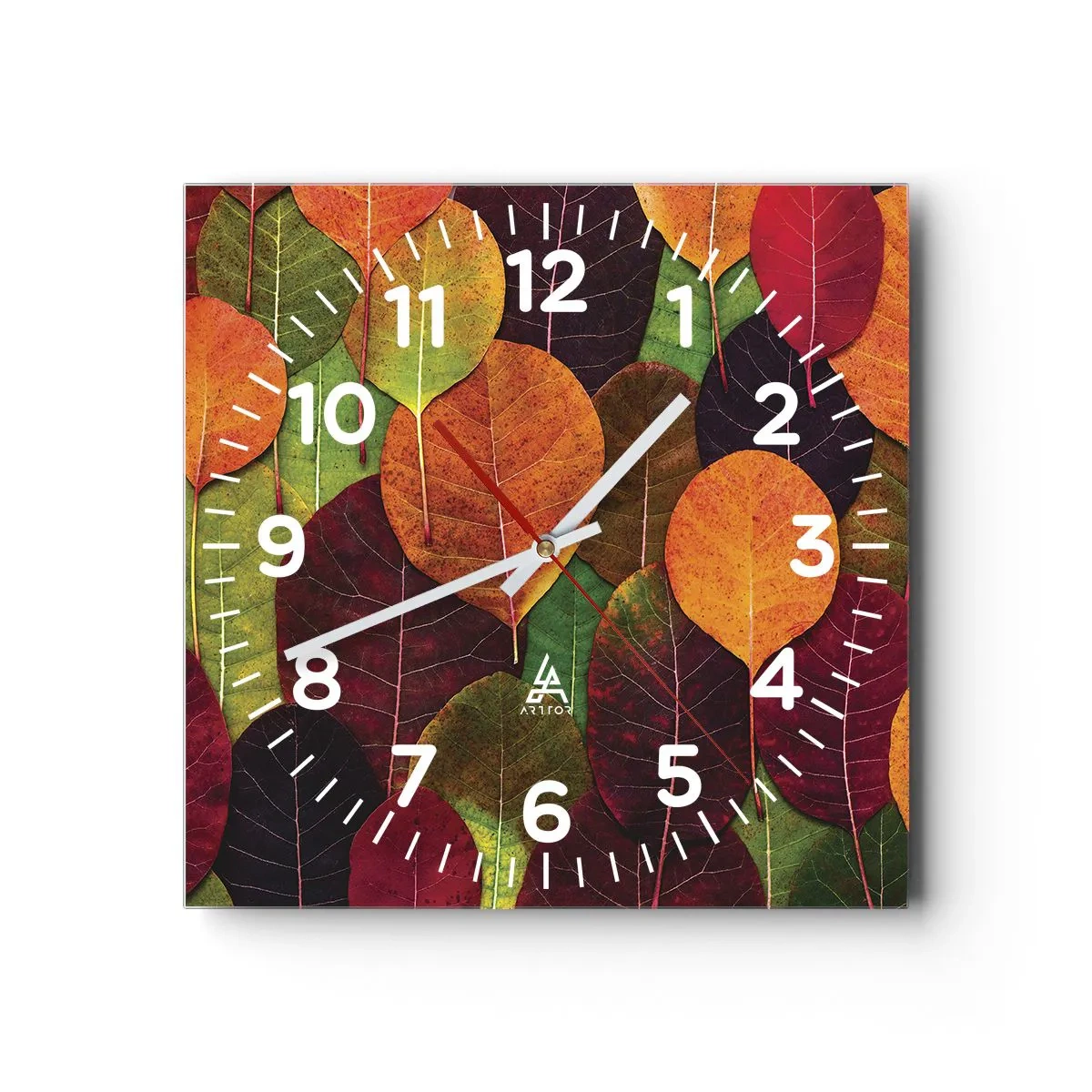 Horloge murale - Pendule murale - Mozaique printannière - 30x30 cm
