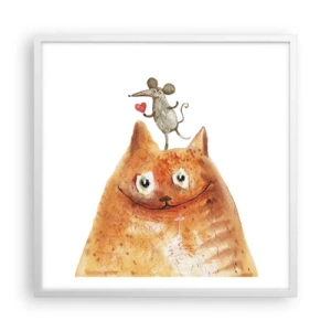 Affiche dans un cadre blanc - Poster - Amour paradoxal - 60x60 cm