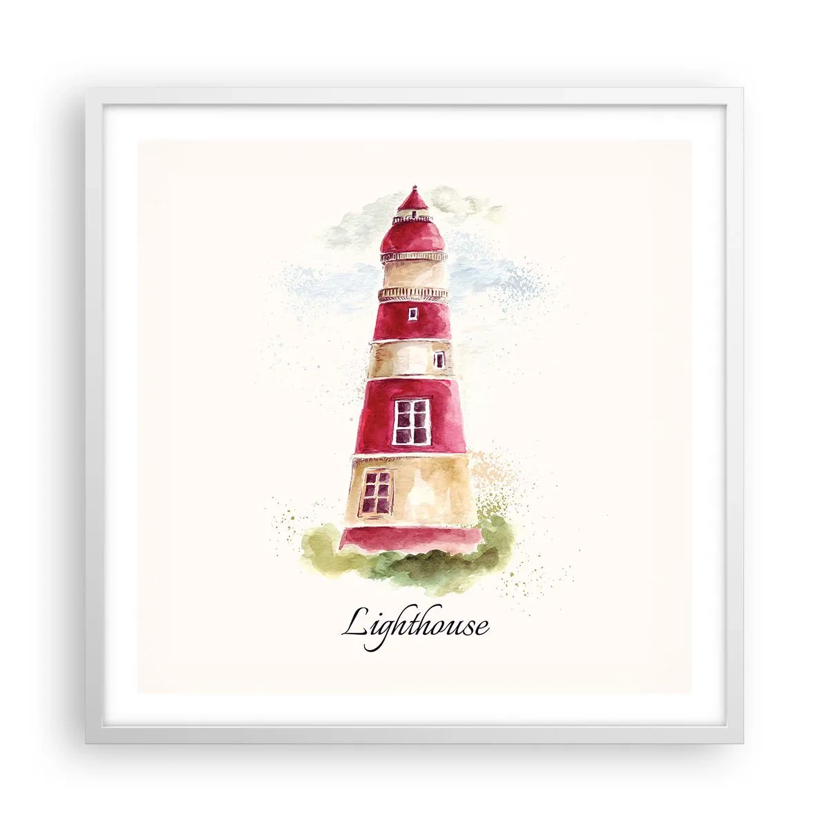 Affiche dans un cadre blanc - Poster - Il y a toujours beau temps autour - 60x60 cm