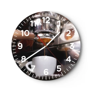 Horloge murale - Pendule murale - Bon moment de la journée - 30x30 cm