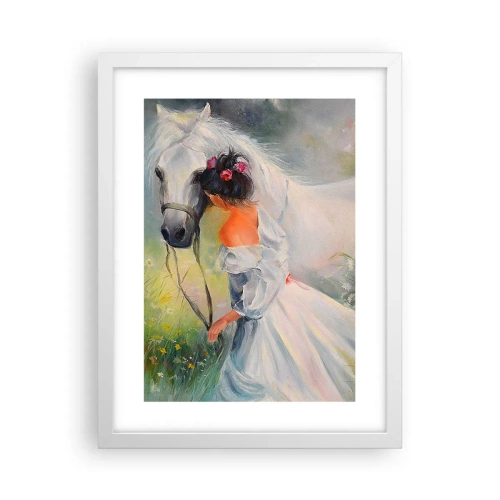 Affiche dans un cadre blanc - Poster - Comme dans un beau rêve - 30x40 cm