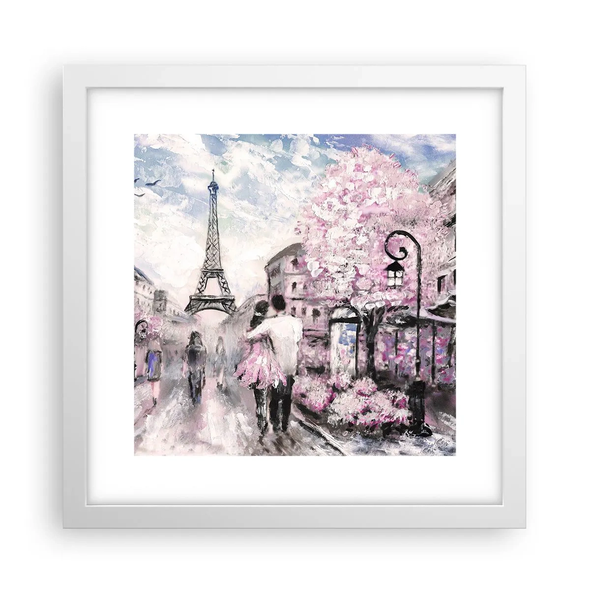 Affiche dans un cadre blanc - Poster - Comment tomber amoureu, il faut juste... - 30x30 cm