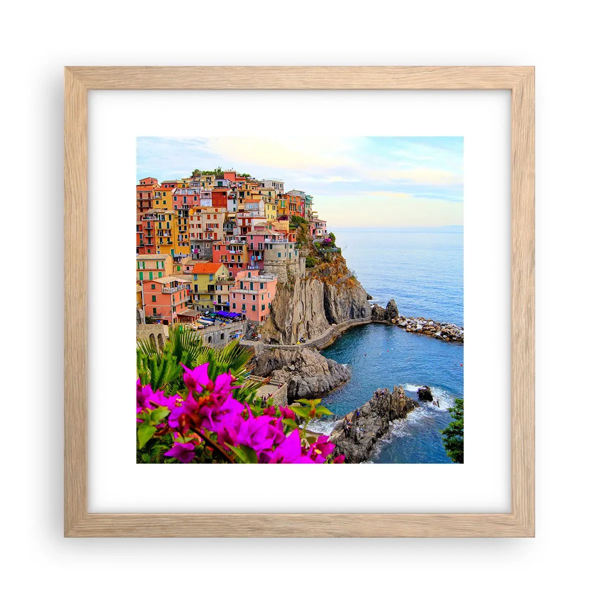 Affiche dans un chêne clair - Poster - La ville qui rit - 30x30 cm