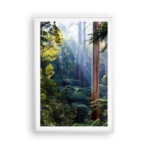 Affiche dans un cadre blanc - Poster - Fable de la forêt - 61x91 cm