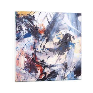 Impression sur verre - Image sur verre - La danse folle de l'abstrait - 30x30 cm