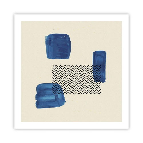 Affiche - Poster - Quatuor abstrait - 60x60 cm