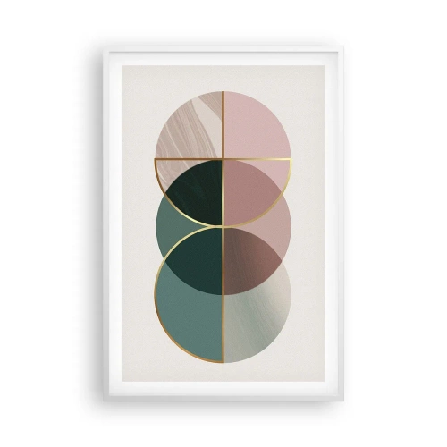 Affiche dans un cadre blanc - Poster - Cercles après cercles - 61x91 cm