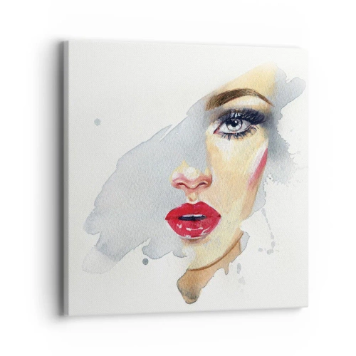 Impression sur toile - Image sur toile - Reflet dans une goutte d'eau - 40x40 cm