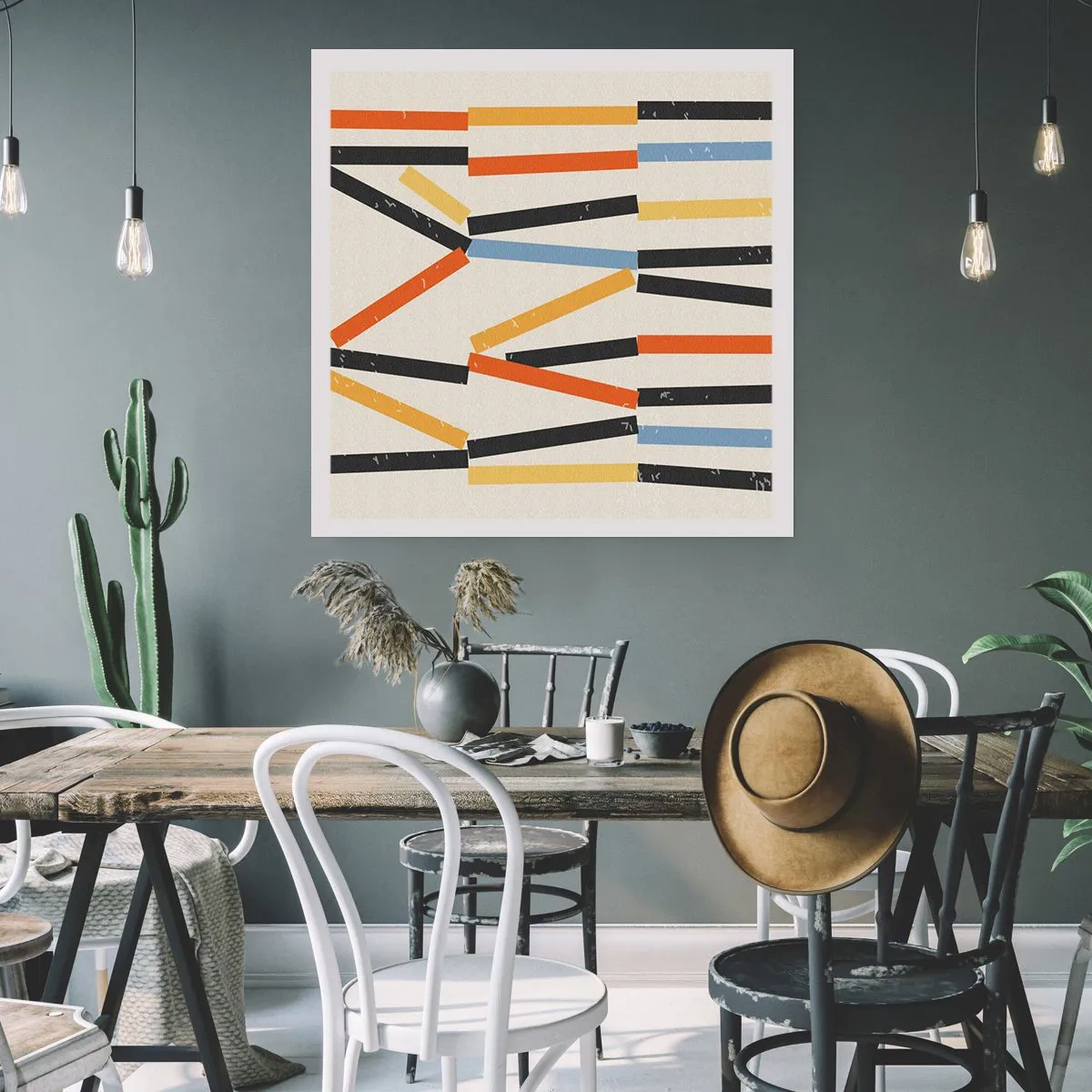 Affiche - Poster - Composition de niveaux - 60x60 cm