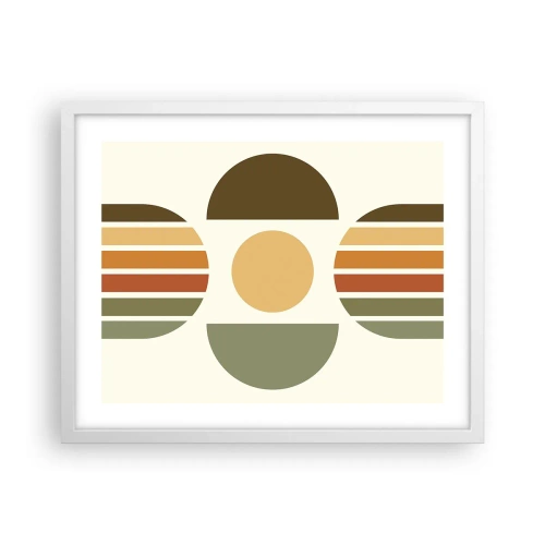 Affiche dans un cadre blanc - Poster - Dans les coulaurs de la terre - 50x40 cm