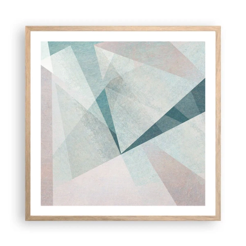 Affiche dans un chêne clair - Poster - Calme bien que dynamique - 60x60 cm