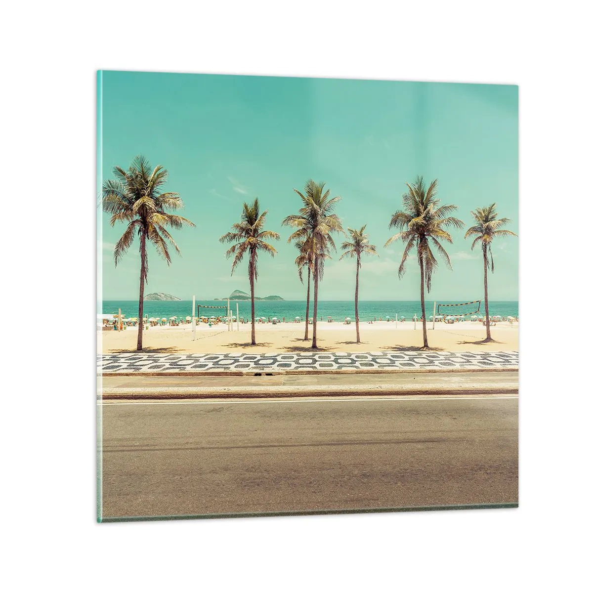 Impression sur verre - Image sur verre - Gardien de plage - 40x40 cm