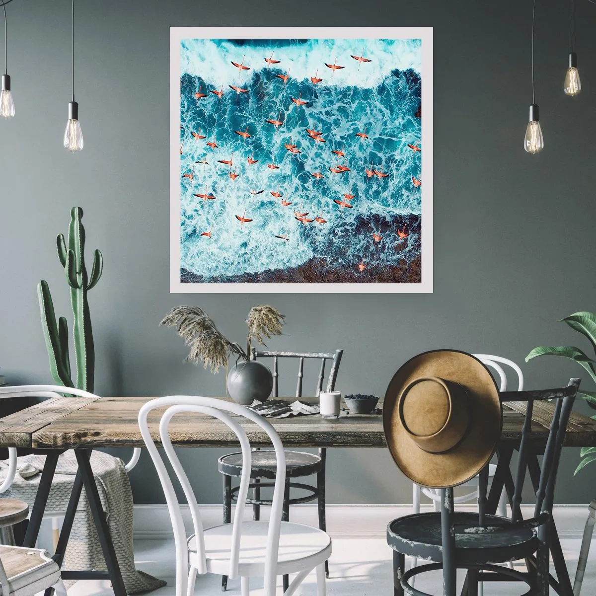 Affiche - Poster - Défilé du bord de mer - 30x30 cm