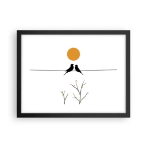 Affiche dans un cadre noir - Poster - Soirée pour rossignols - 40x30 cm