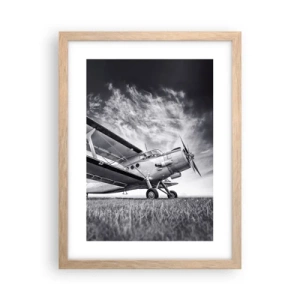 Affiche dans un chêne clair - Poster - Le pèlerin ailé - 30x40 cm