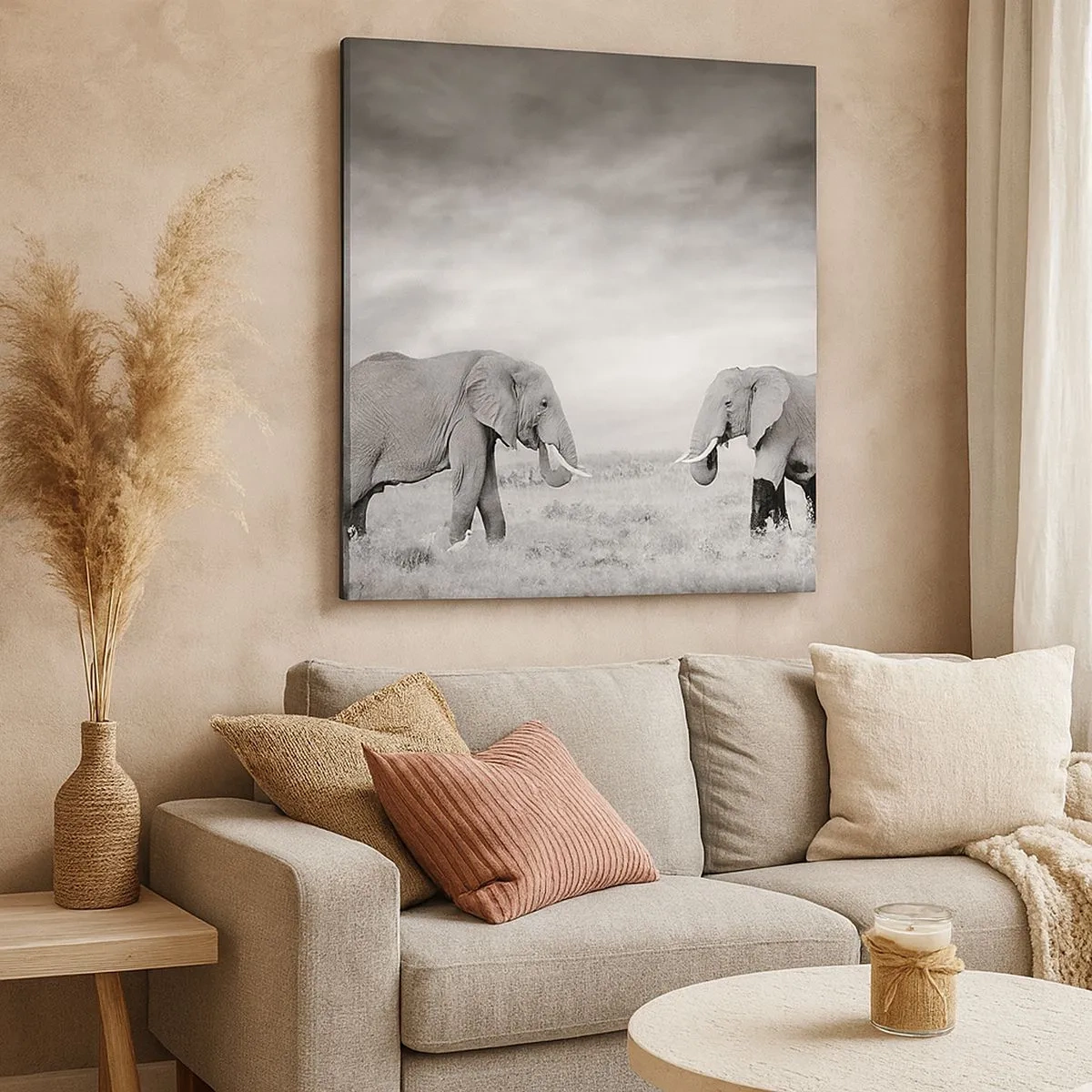 Impression sur toile - Image sur toile - Le gris est beau - 30x30 cm