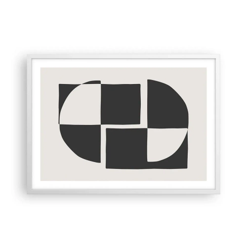 Affiche dans un cadre blanc - Poster - Antithèse - Synthèse - 70x50 cm