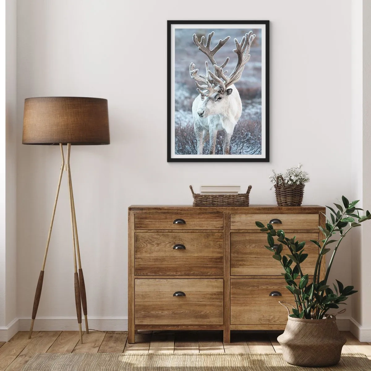 Affiche dans un cadre noir - Poster - Portrait au soleil - 70x100 cm