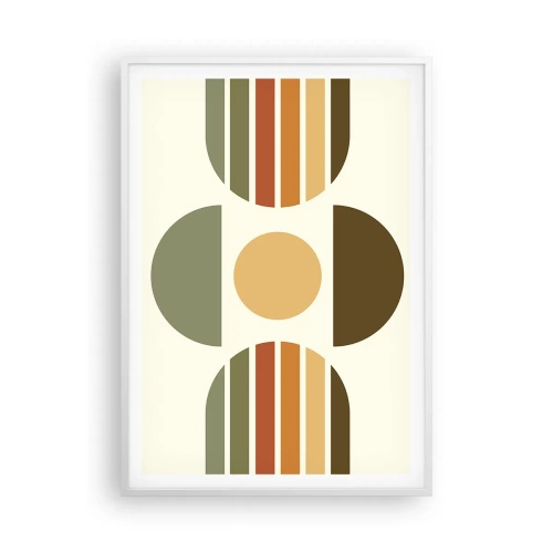 Affiche dans un cadre blanc - Poster - Dans les coulaurs de la terre - 70x100 cm