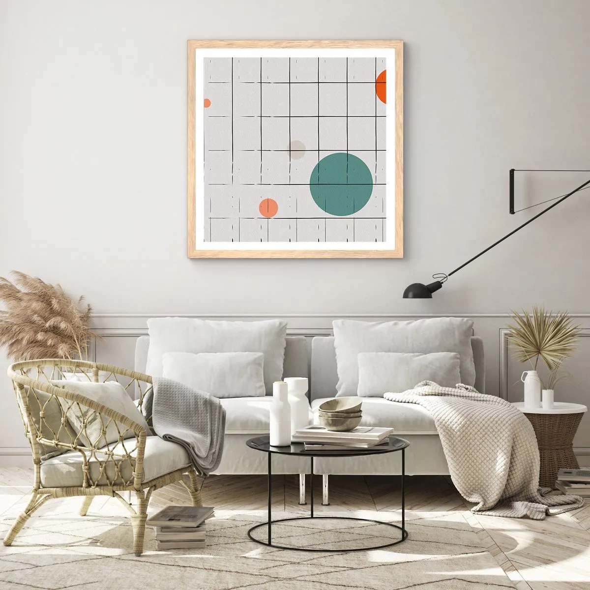 Affiche dans un chêne clair - Poster - Piégé. Nous ou eux ? - 30x30 cm