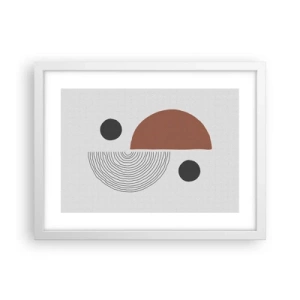 Affiche dans un cadre blanc - Poster - Perfection de la roue - 40x30 cm