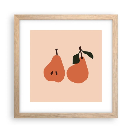 Affiche dans un chêne clair - Poster - La douceur elle-même - 30x30 cm