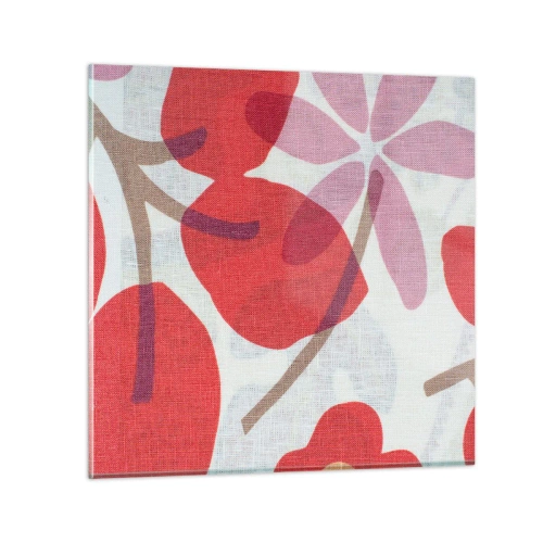 Impression sur verre - Image sur verre - Composition florale dans les roses - 60x60 cm