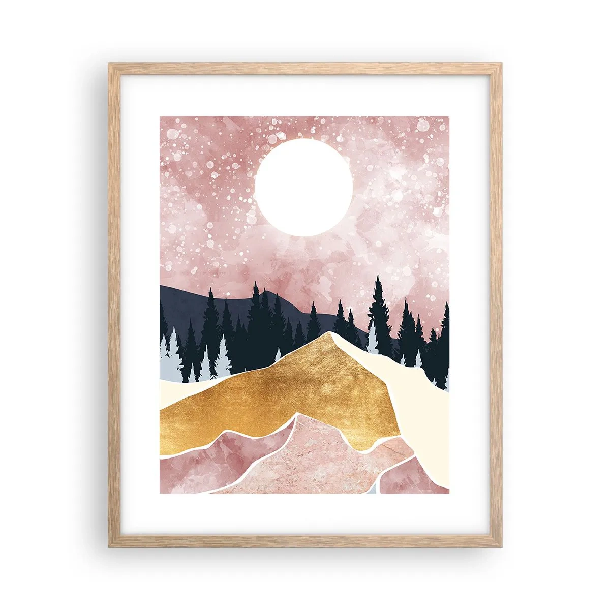 Affiche dans un chêne clair - Poster - Gardien de la nuit - 40x50 cm