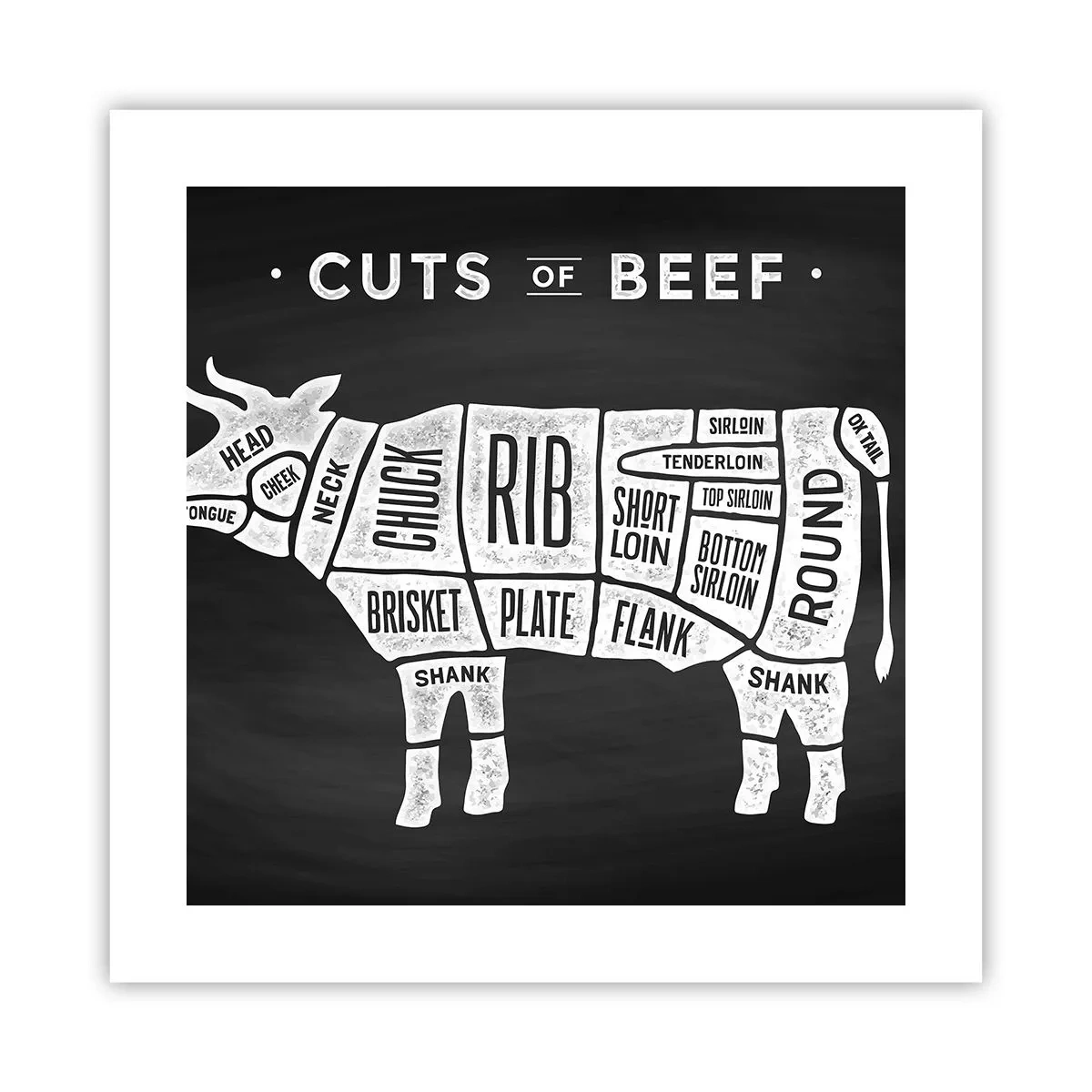 Affiche - Poster - L'art de la découpe - 40x40 cm